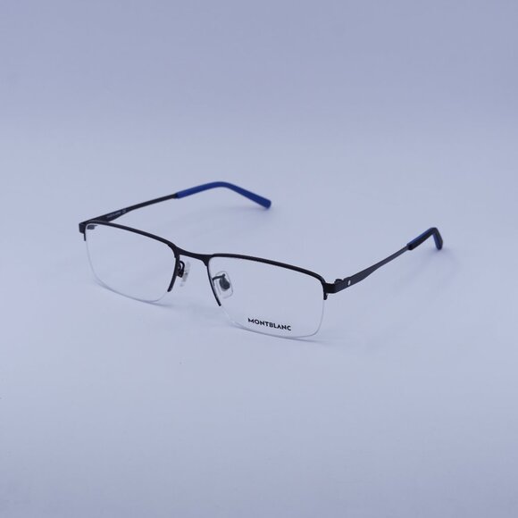 Montblanc MB0107O 001 Eyeglasses Black 56mm Rectangle Frame - Picture 1 of 10